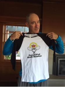 Brad Gilbert with PseudoFed t-shirt